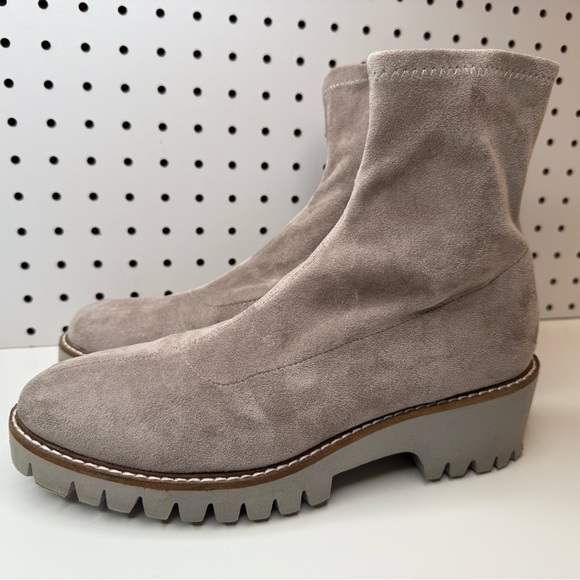 Anthropologie | Matisse Hudson Stompy Boots in Gray Faux Suede Ankle Size 8.5M - Picture 8 of 15